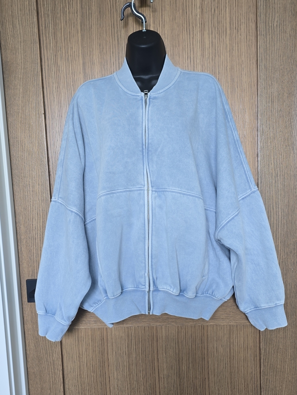 Universal Thread Light Blue Full-Zip Bomber Jacket - Size L
